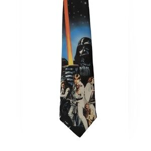 Vintage Star Wars Mens Tie Wally Wear Ralph Marlin Poster Art '94 Luke Darth